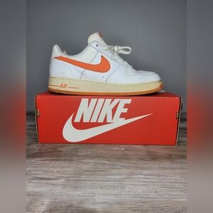 Nike Air Force One. White & Orange Size 13 Box Not Included